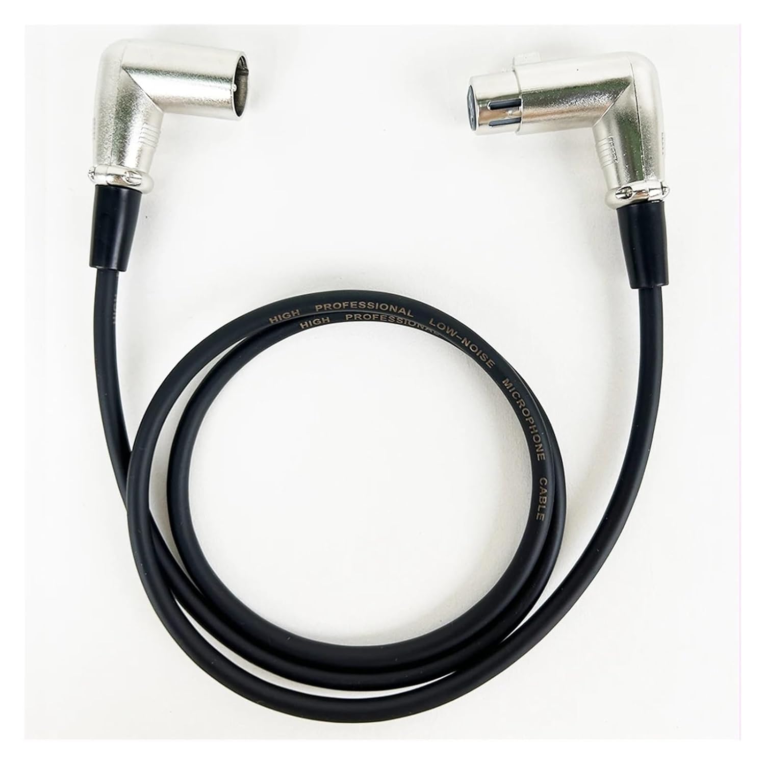 Right Angle XLR Female to Male 3-pin Microphone Jumper, Suitable for Active Speaker Recording Equipment Microphone Cable(10m)