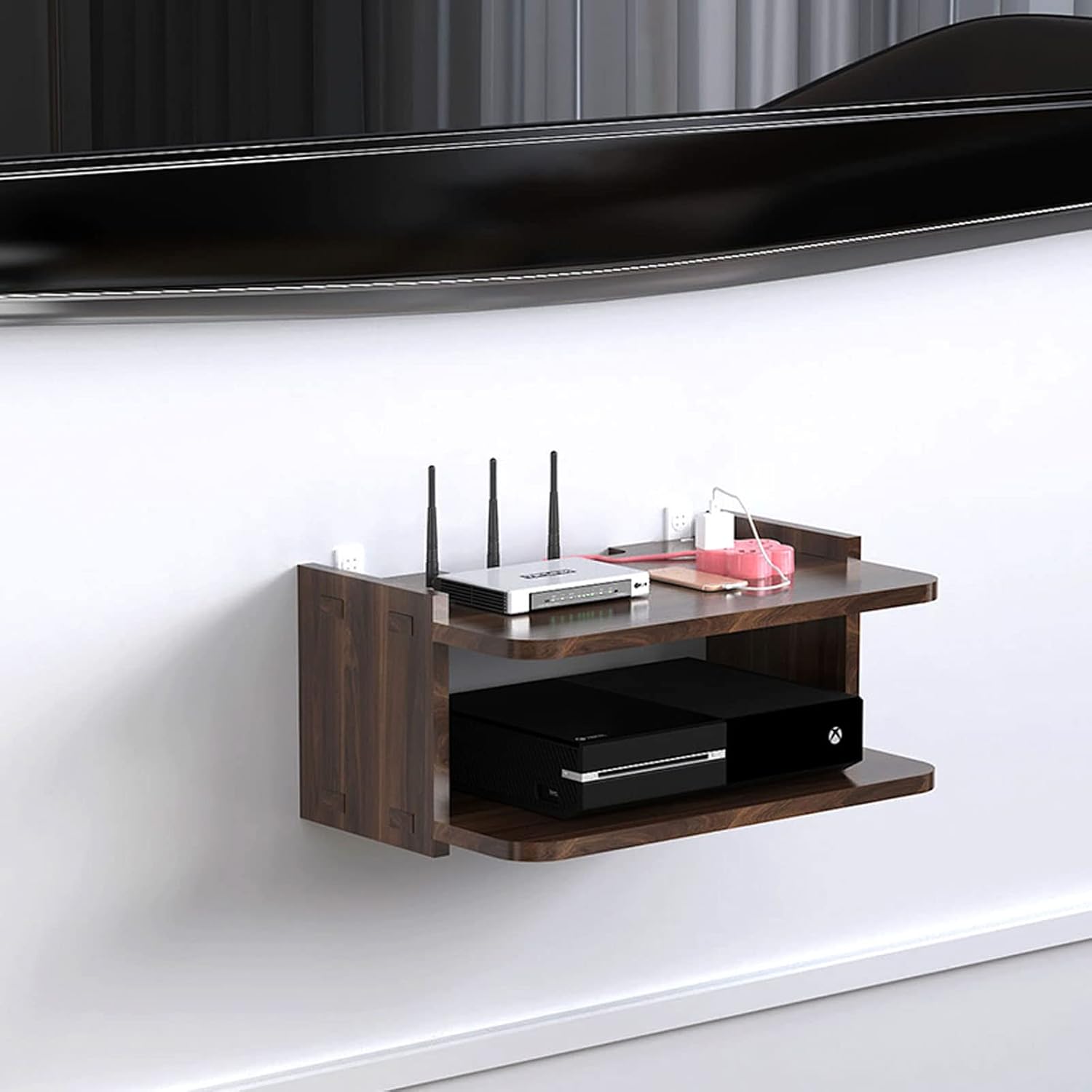 DVD projector Set-top box Router Shelf Wall Shelf Floating Shelf Wall mounted TV Shelf TV Stand TV Media Console Utility Shelve Gaming Shelf Open shelf Wall Mount Corner Shelves Entertainment Center