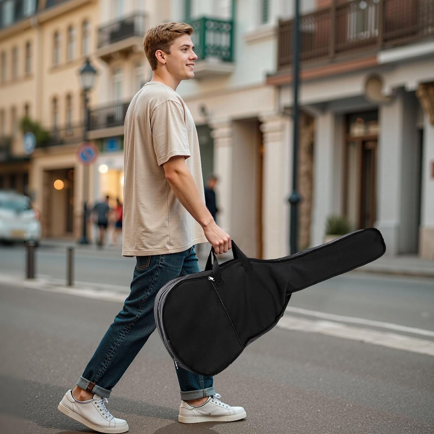 VEVOR Dreadnought Acoustic Guitar, 41 in, 6-String Natural Solid Spruce Top Guitar, Beginner Bundle with Gig Bag, Tuner, Strap, Strings, Picks, Capo, Rosewood Fingerboard, for Adults Taller Players