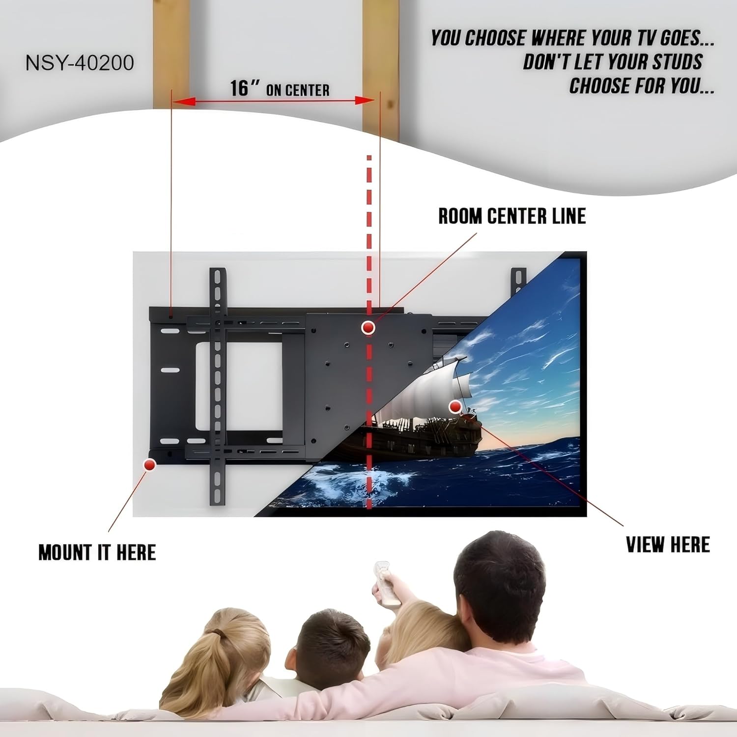 75 in TV Wall Mount, Heavy Duty Full Motion Articulating Corner TV Bracket for 55, 65, 75 Inches Flat TVs, 28 Inches Long Arm, Cable Management, Includes HDMI Cable, for 16