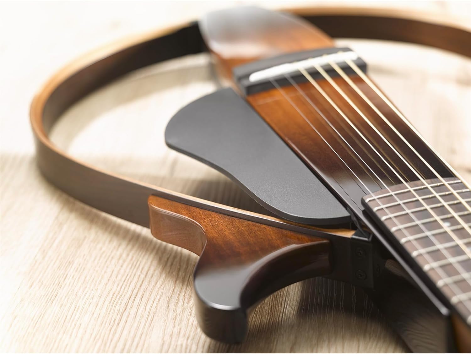 Yamaha SLG200S NT Steel String Silent Guitar with Hard Gig Bag, Natural