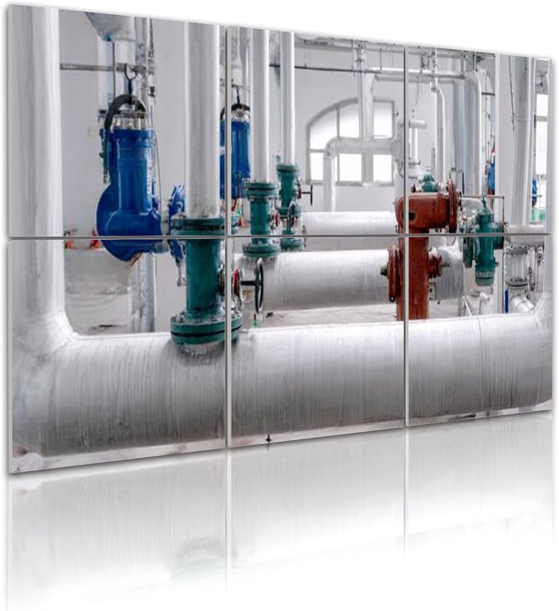 6 Pack Art Acoustic Panels Self Adhesive Heating equipment boiler room large enterprise 48