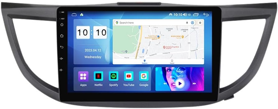 Android Car Stereo for Honda CRV 2012-2016,10 inch IPS Touchscreen with Upgrade Wireless CarPlay & Android Auto,WiFi/GPS,Support SWC and Subwoofer,8-Core 8G+256G