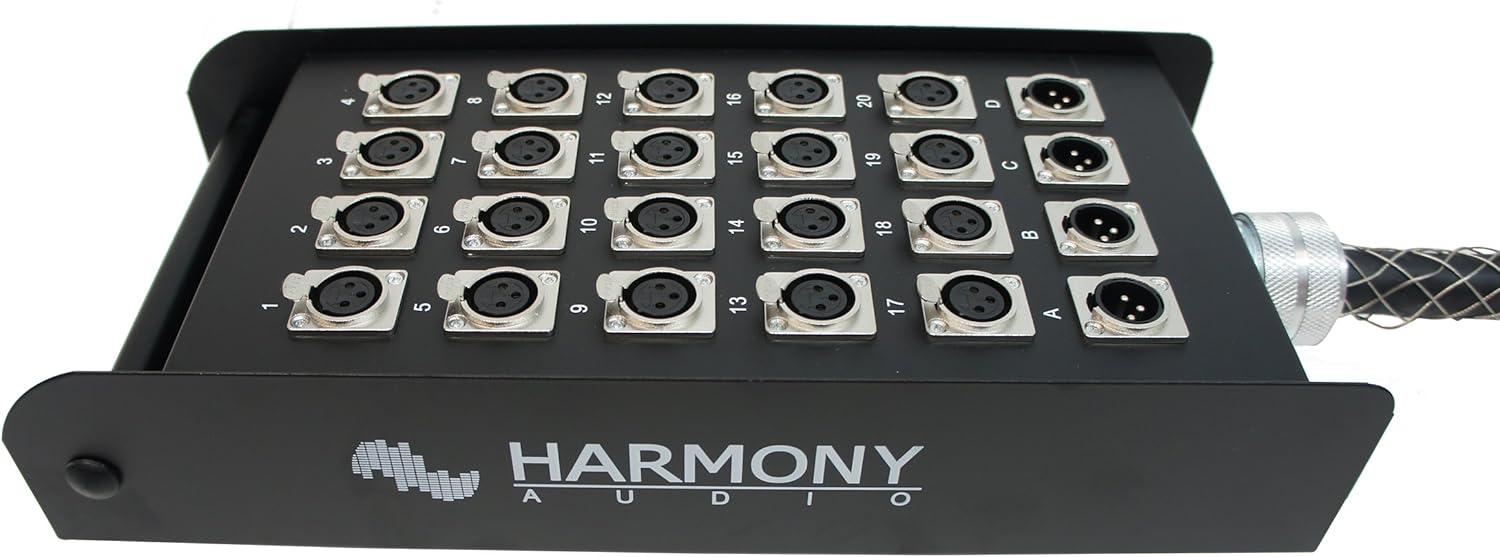 Harmony Audio HA-SB24100 Pro Stage XLR Snake Cable Box 24 Channel