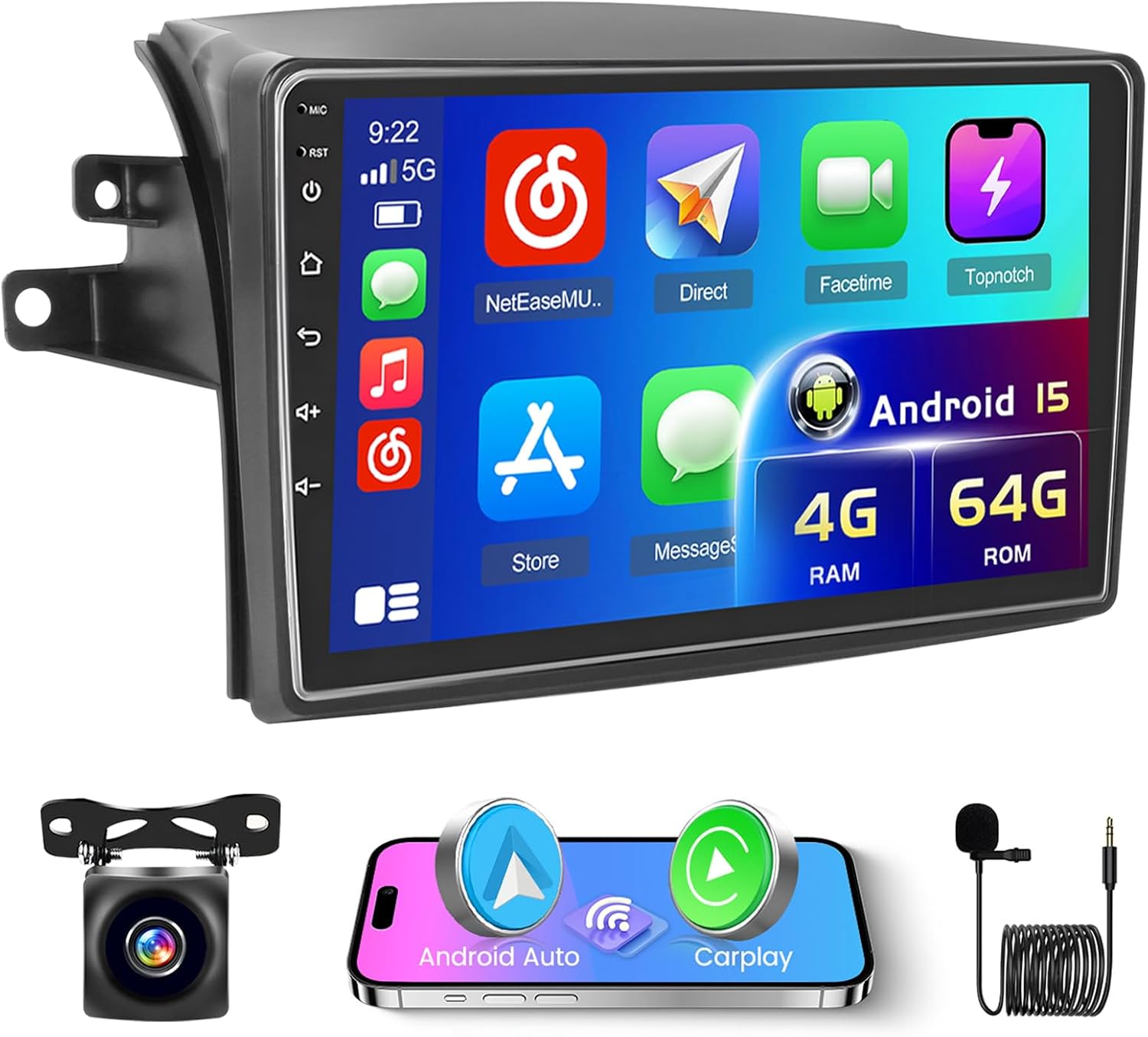 4+64GB Radio for Toyota Sienna 2004 2005 2006 2007 2008 2009 2010 Android 15 CarPlay Stereo 8 Core 9
