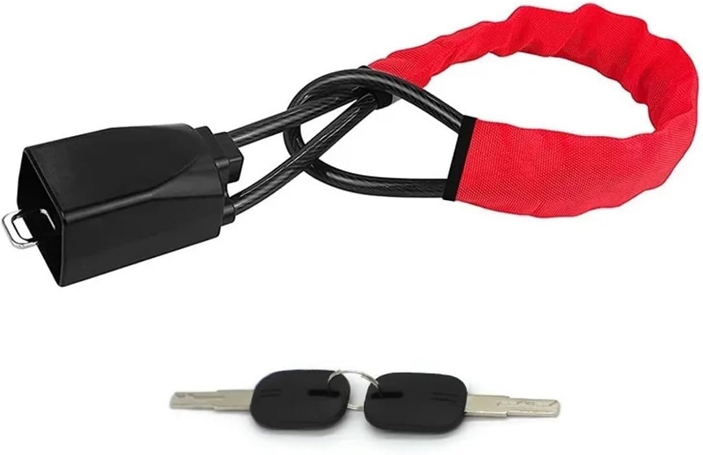 Universal Theft Device Car Steering Wheel Lock with Fit for Seat Belt Buckles with 3 Keys Theft Truck SUV Van RV(Red)