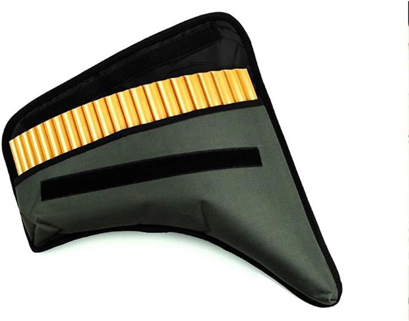 pan flute for beginners 22 Tubes G Key Pan Flute ABS Plastic Gold Color PanPipes Chinese Folk Tradational Woodwind Musical Instruments (Color : Right hand)