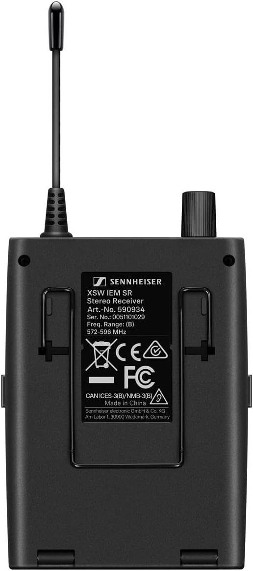 Sennheiser Pro Audio XSW IEM EK (A) - Replacement beltpack for XSW IEM System, Black (509156)