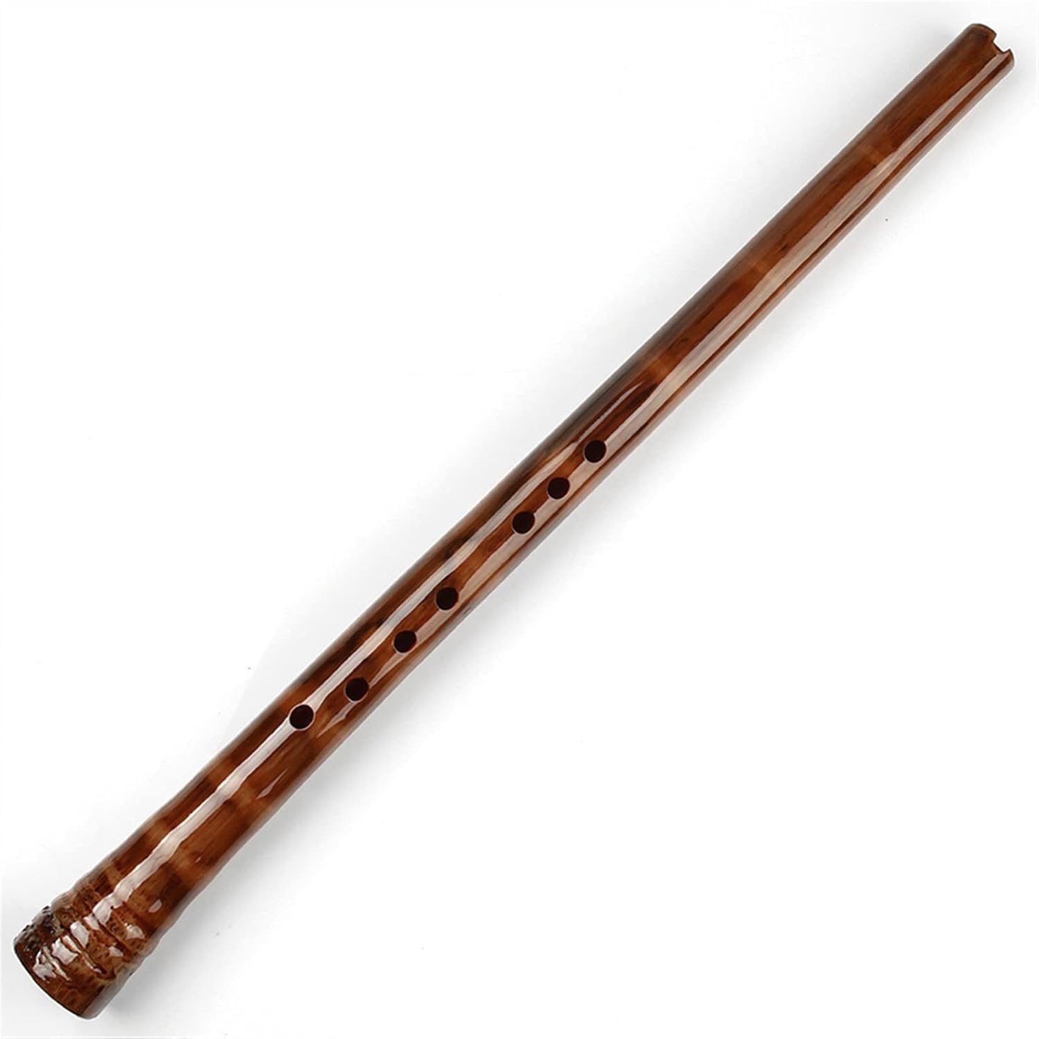 TSTS Chinese Bamboo Flute G/F Key 8 Holes Professional Brown Glossy Vertical Bamboo Flute Chinese Woodwind Musical Instruments (Color : G)