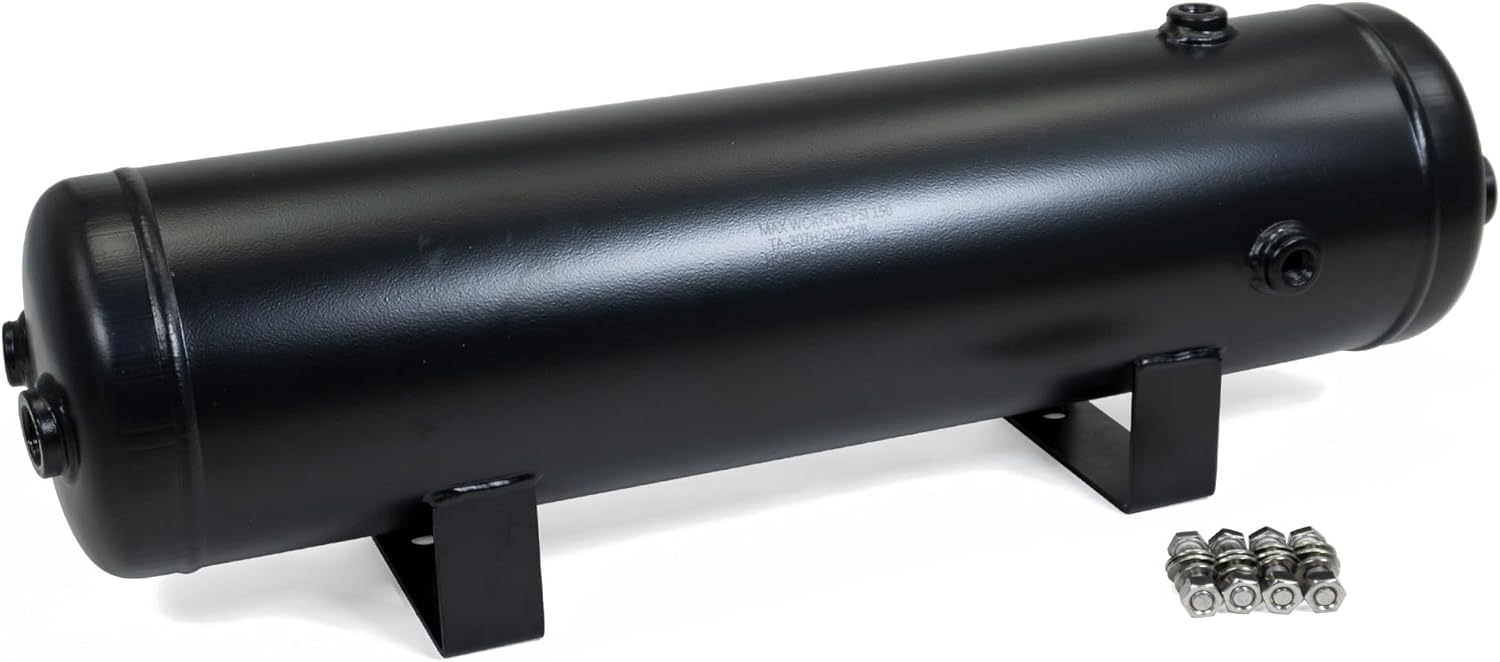 HornBlasters 3-Gallon (11.35 Liters) 7 Port Air Tank - Powdercoat Finish - Two 1/2