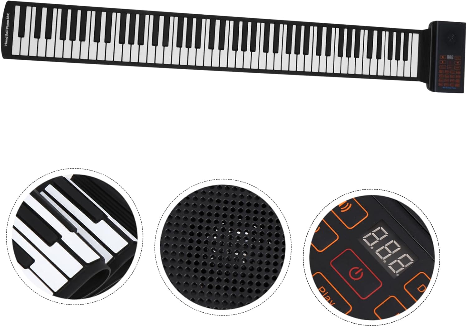 Keys up Electronic Piano Hand Rolled Electronic Piano Portable Midi Keyboard Programmable Functions Ages