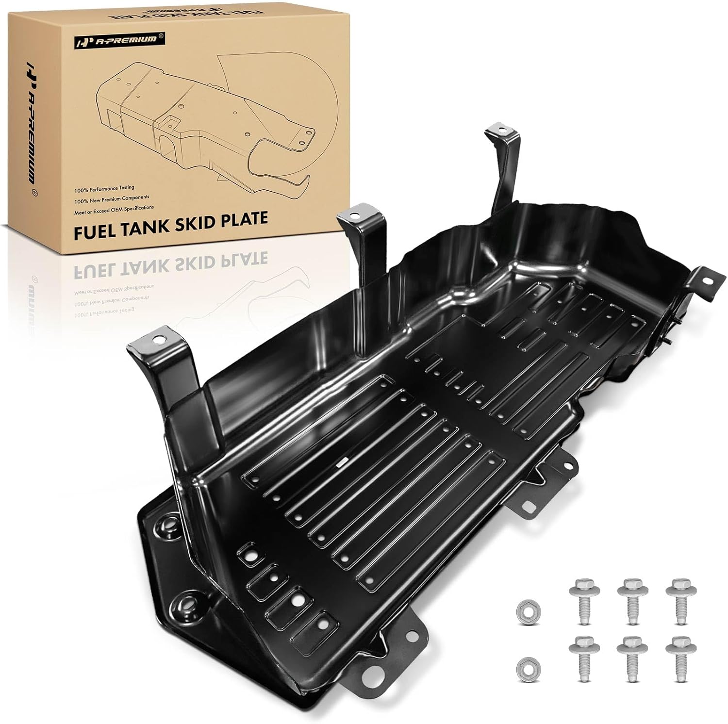 A-Premium Fuel Tank Skid Plate Guard Compatible with Jeep WK Series Grand Cherokee 2005-2010, XK Series Commander 2006-2010, Replace# 82208714