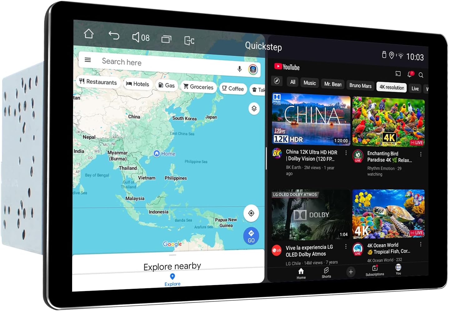 Joying 8 Inch Double Din Car Stereo Android 13 Radio with Carplay & Android Auto, 8GB+128GB Car Audio Receivers with Bluetooth, Mirror-Link, AM/FM, SWC, Subwoofer Output(JY-UTD80N8)