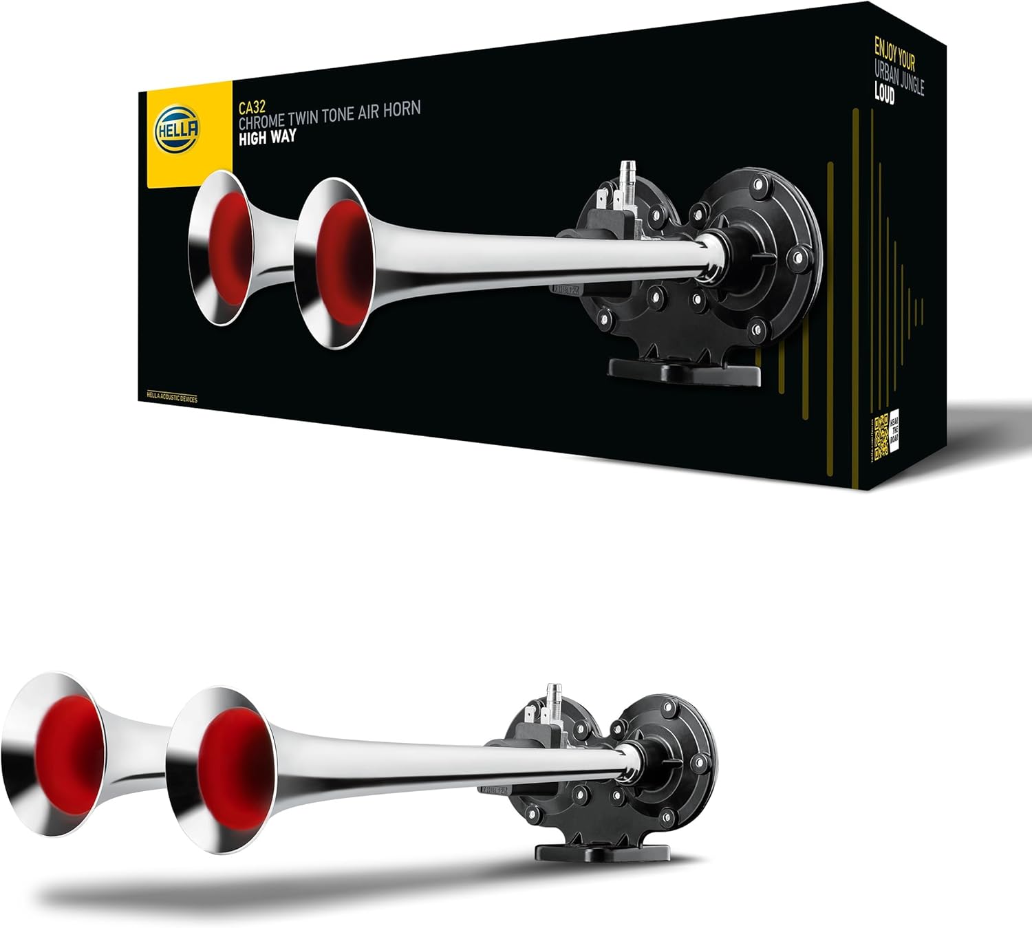 nobrandname 013410061 COMPRESSED AIR TRUMPET HORN 24V 2-F 3PB Operator controlled auditory alerting device