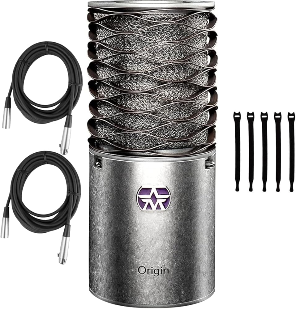 Briskdrop Aston Microphones Origin Large-Diaphragm Condenser Microphone - Includes 2 XLR Cables and 5 Cable Ties