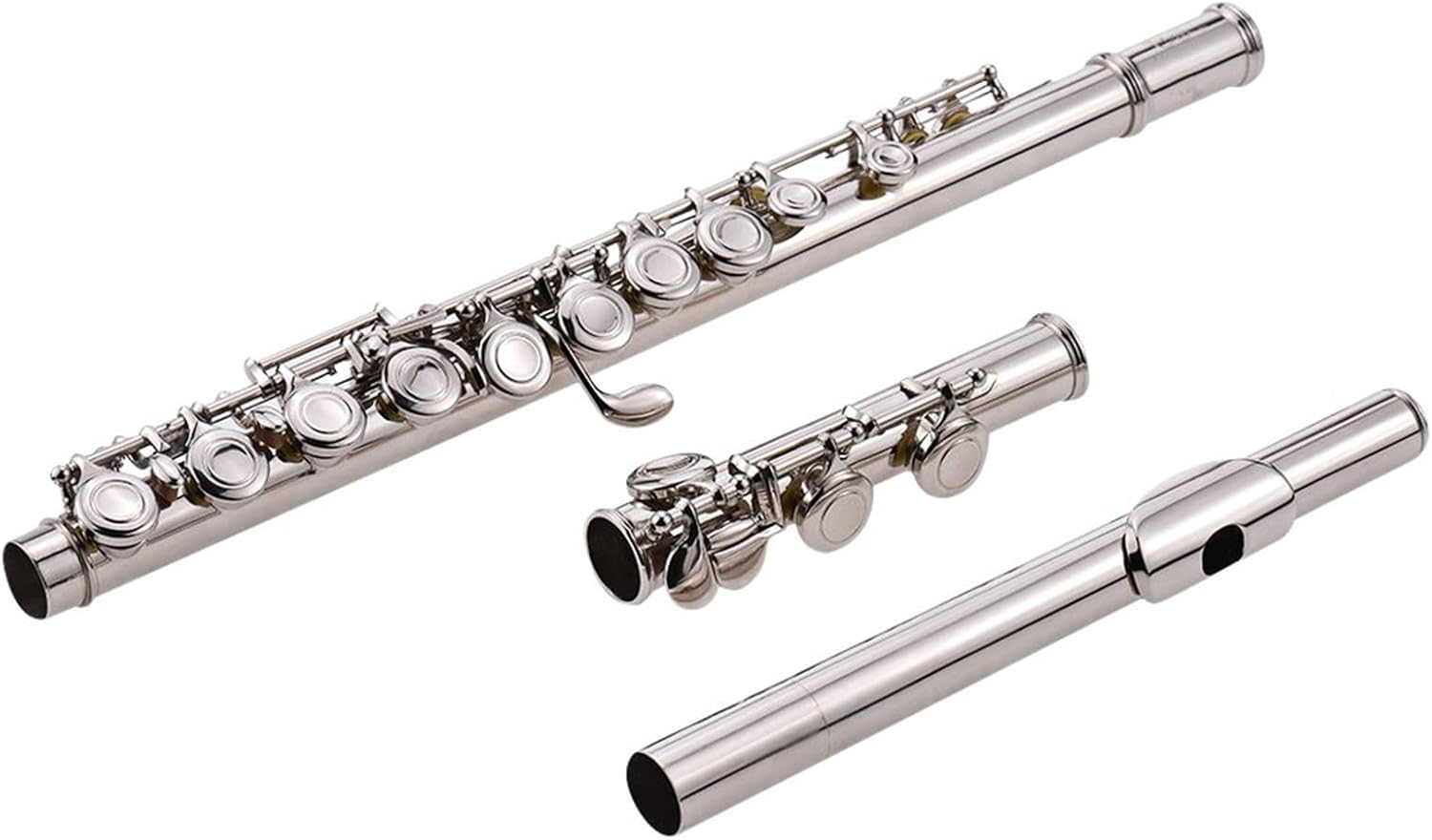 Flutes Flute Nickel Plated 16 Holes C Key Cupronickel Woodwind Instrument Gloves Mini Padded Bag