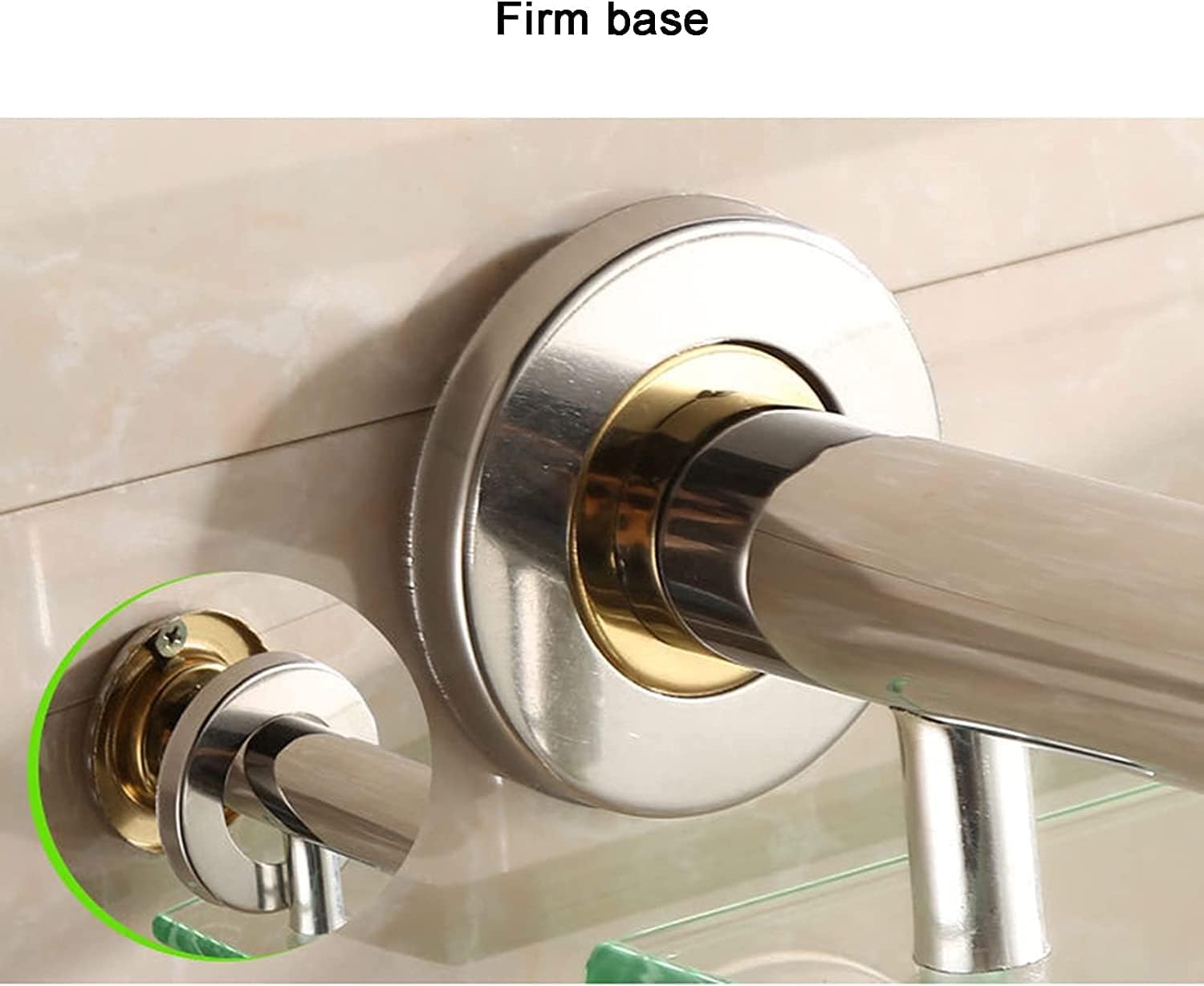 IOCCIOBB Bathroom Glass Shelf Bathroom Shelf, Bathroom Bathroom Glass Shelf Wall Mount, Brushed S304 Stainless Steel 3 Size Optional (Size : 50cm)