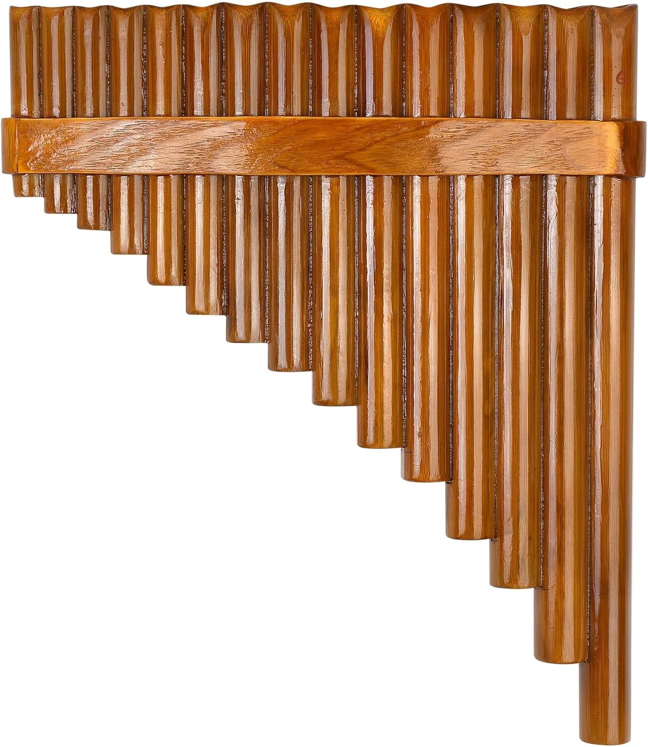 PanPipes Woodwind Instrument 15-Pipe G-Tone Bamboo Pan Flute with Hoop (Color : Left-Hand)