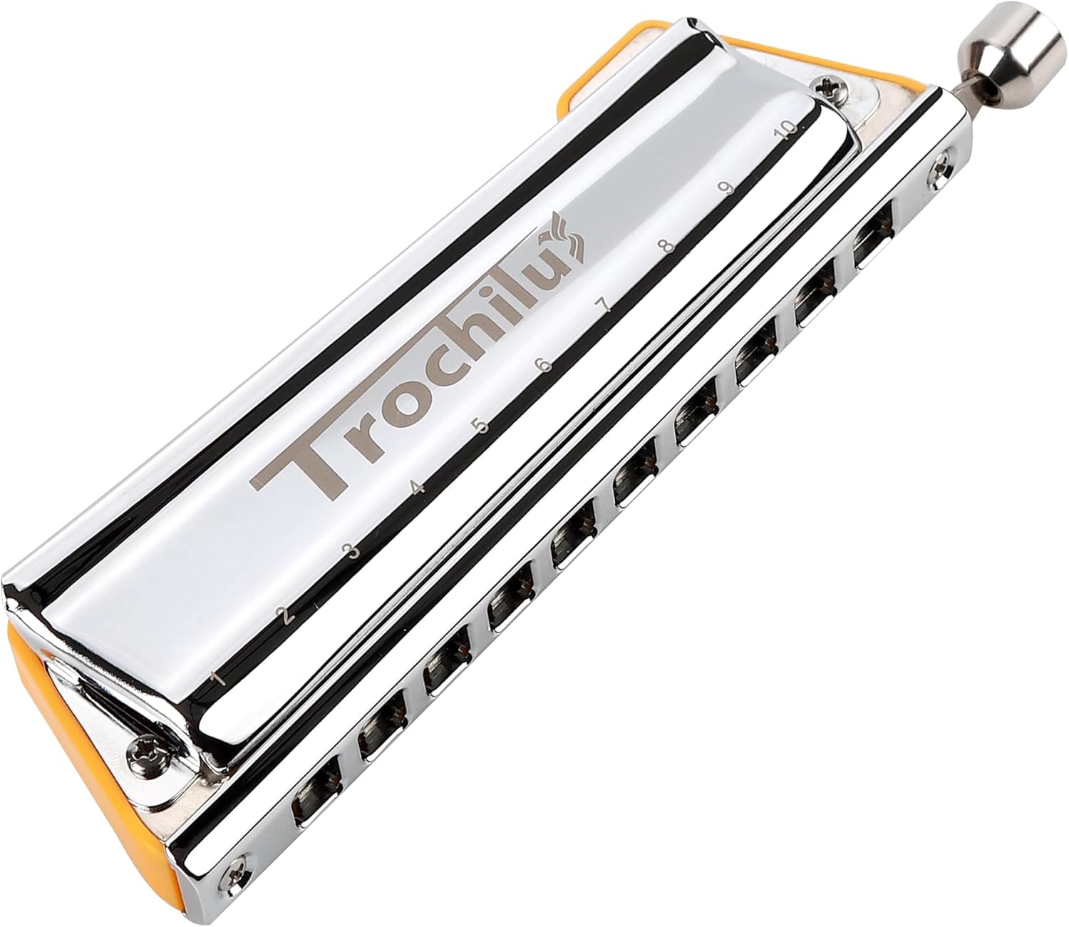 JDR Trochilus 10 Holes Chromatic Harmonica Solo Tuning Key of G Valveless Harp Chromonica with Case for Adults Professionals Beginners Kids Teachers and Students Gift (Chromatic Tuning Key of G)