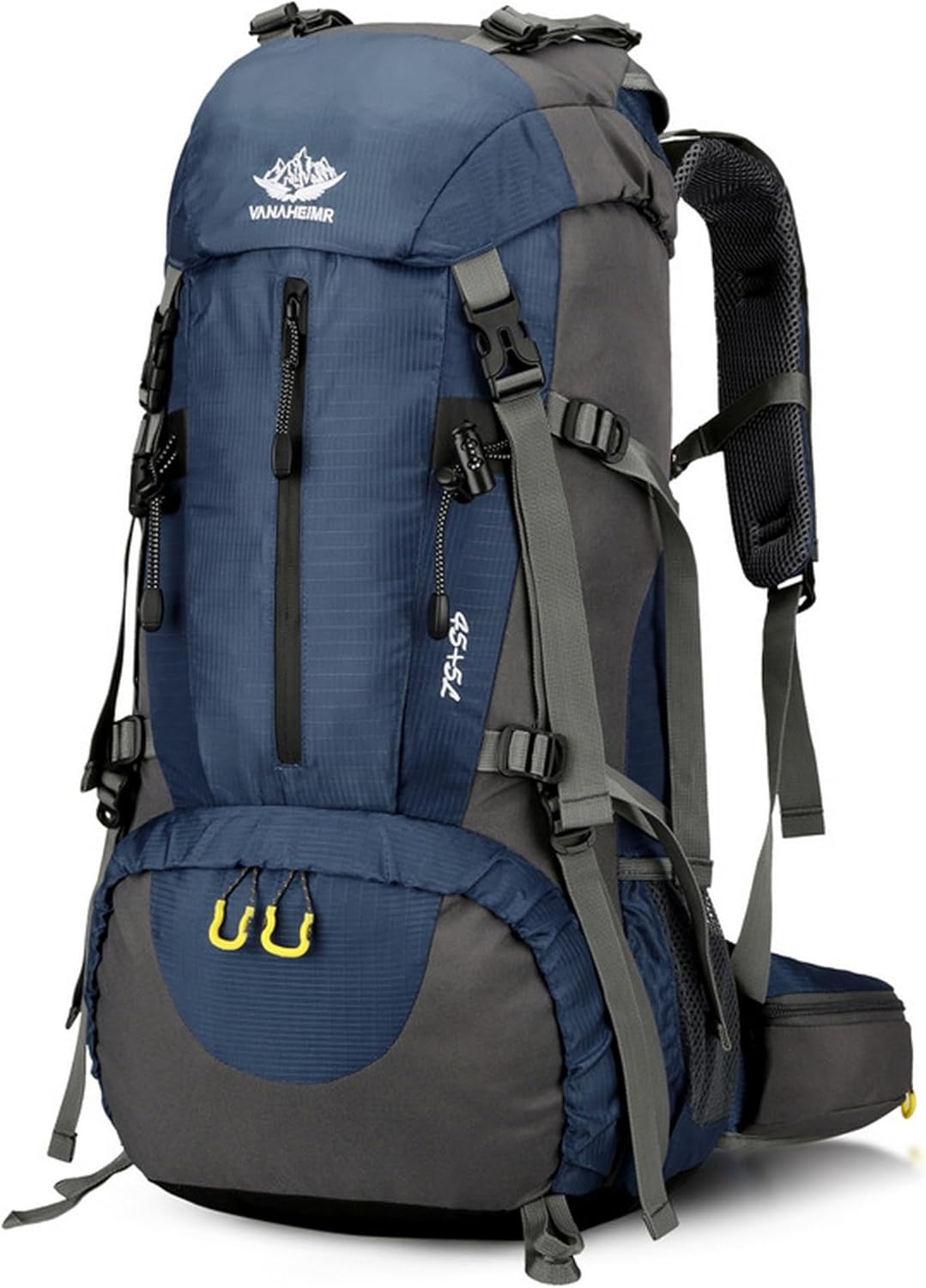 36-55L Large Camping Backpack Lightweight Hiking Trekking For Men Women Outdoor Waterproof Large Capacity Mountaineering (Lao LAN)