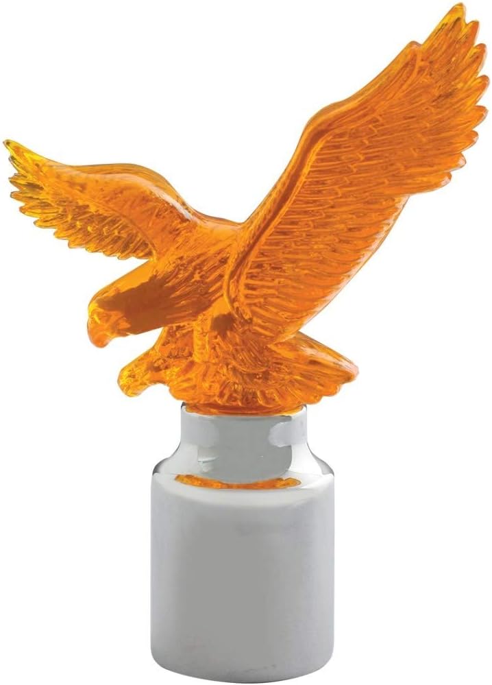 GG Grand General 94661 Stainless Steel 1 inch Guide with Amber Eagle for Plastic Bumper, Pair