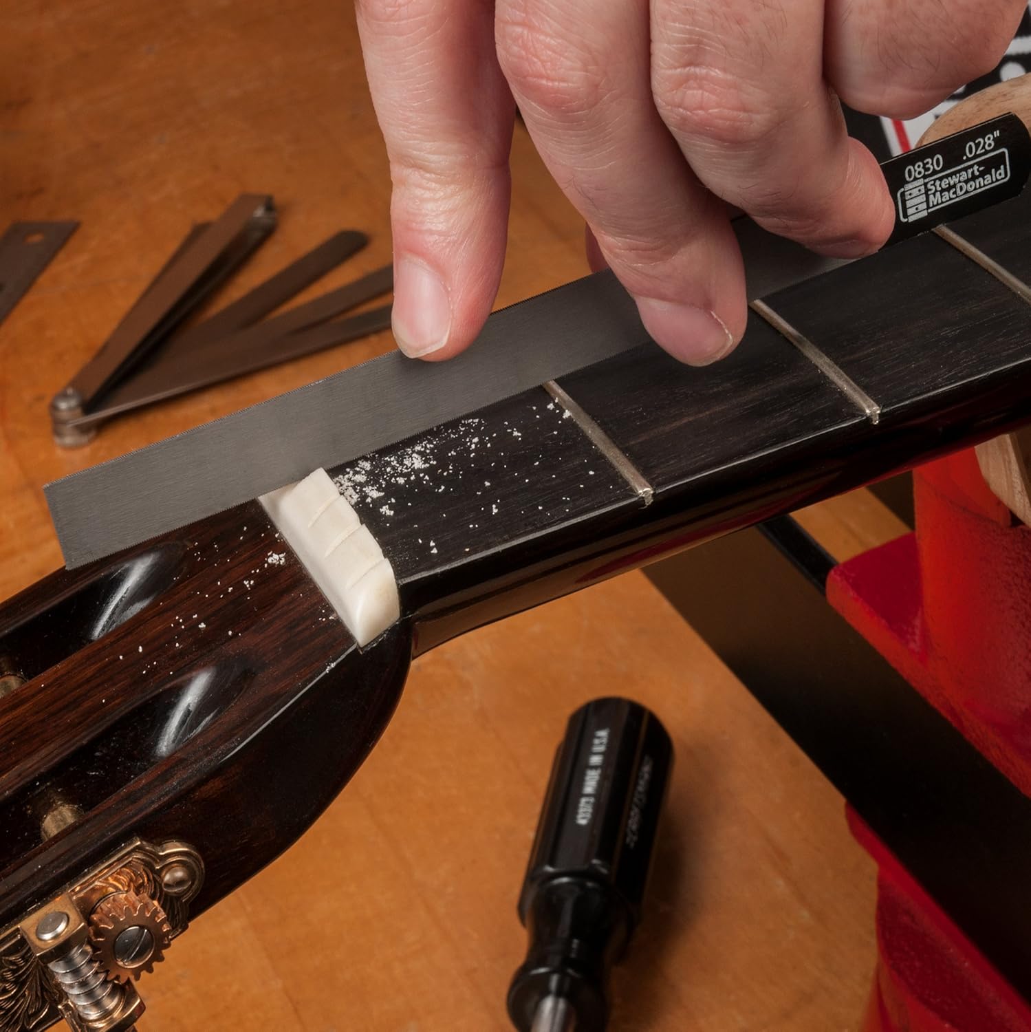 StewMac Gauged Nut Slotting Files - Complete Set of 19 (0.010