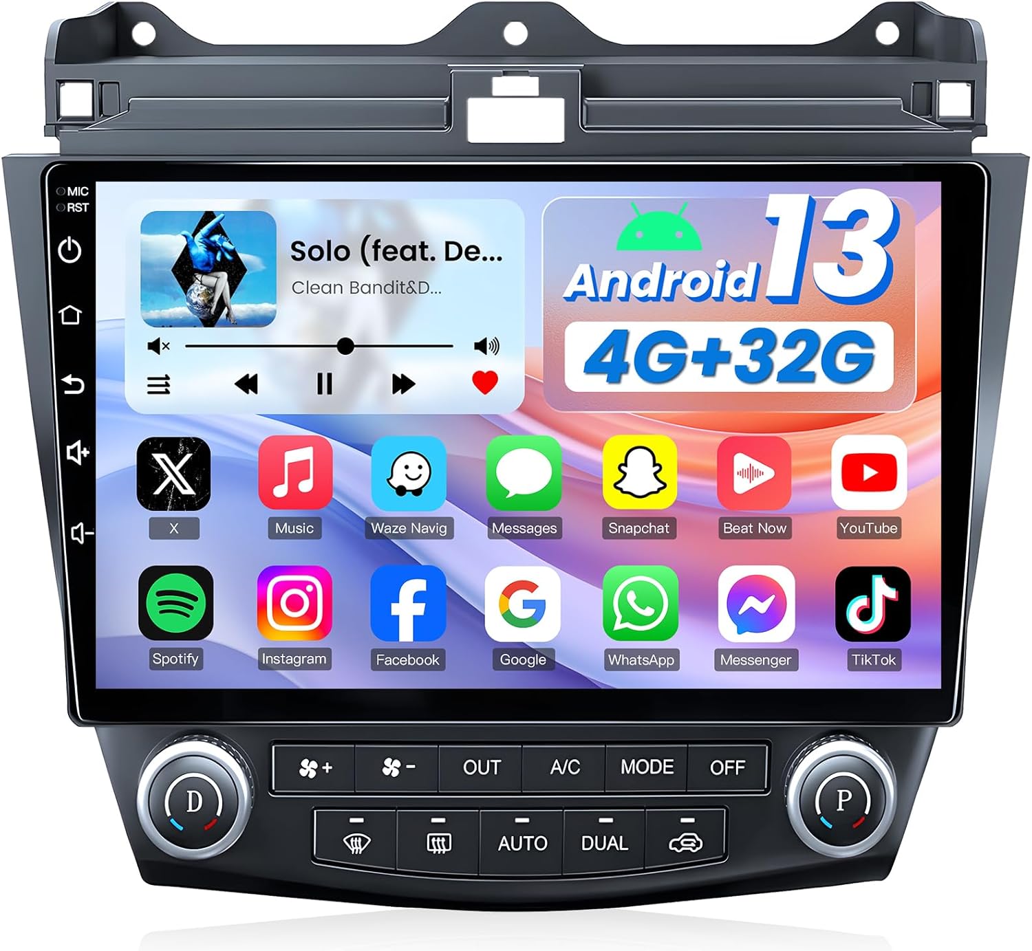 [8Core 4+32GB] Android 13 Car Radio for Honda Accord 2003-2007 - 1280 * 800 Touch Screen Accessories Carplay/Android Auto 4GLTE 5GWiFi Bluetooth5.0 GPS 1080p Camera SWC FM DSP 36EQ