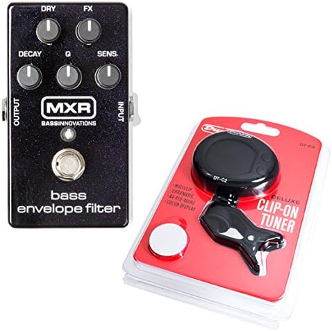 MXR M-82 Bass Envelope Filter Pedal Bundle with Dunlop DT-C2 Deluxe Chromatic Headstock Tuner
