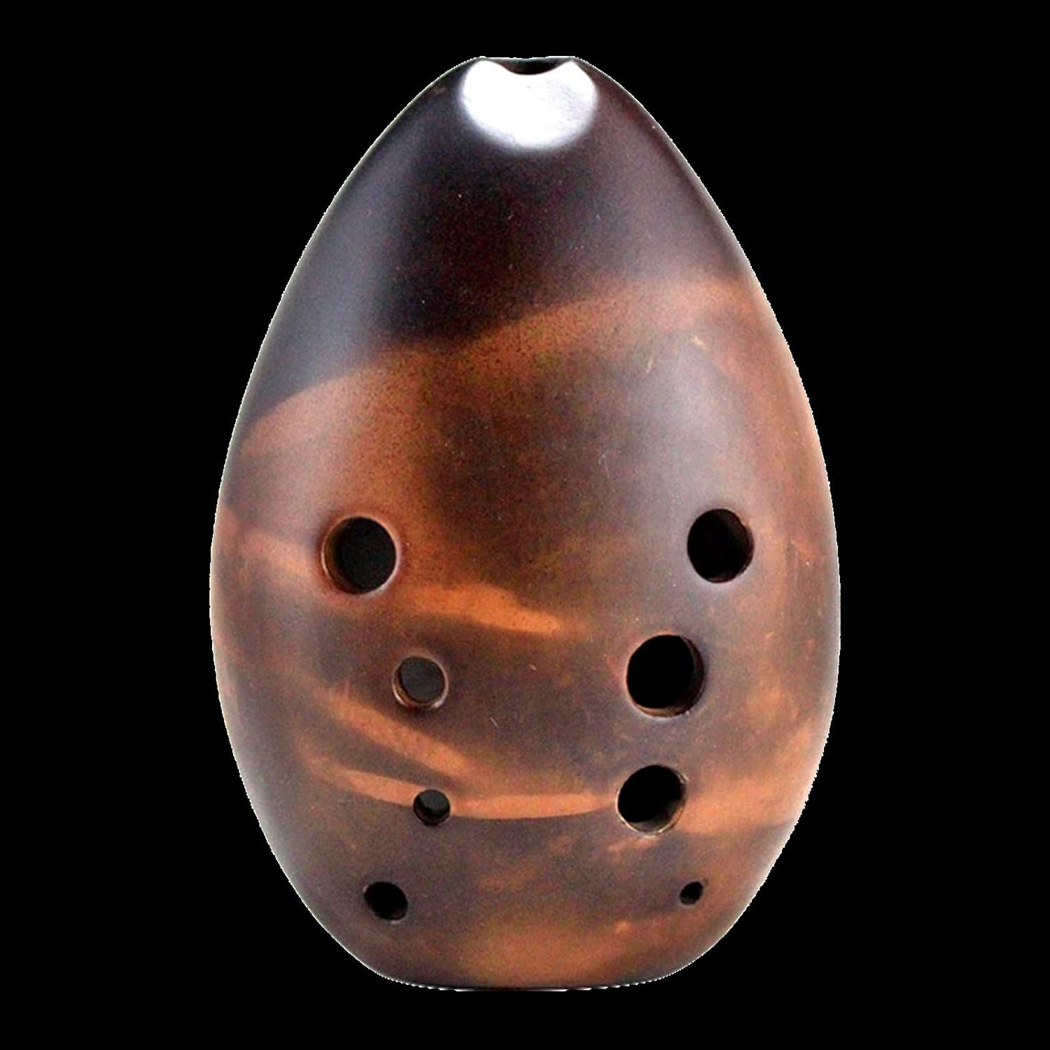 Professional 10-Hole Double-Cavity G-Tune Ceramic Ocarina Tao Xun Performance-Type Wind Instrument Smoked Xun Children Ocarina