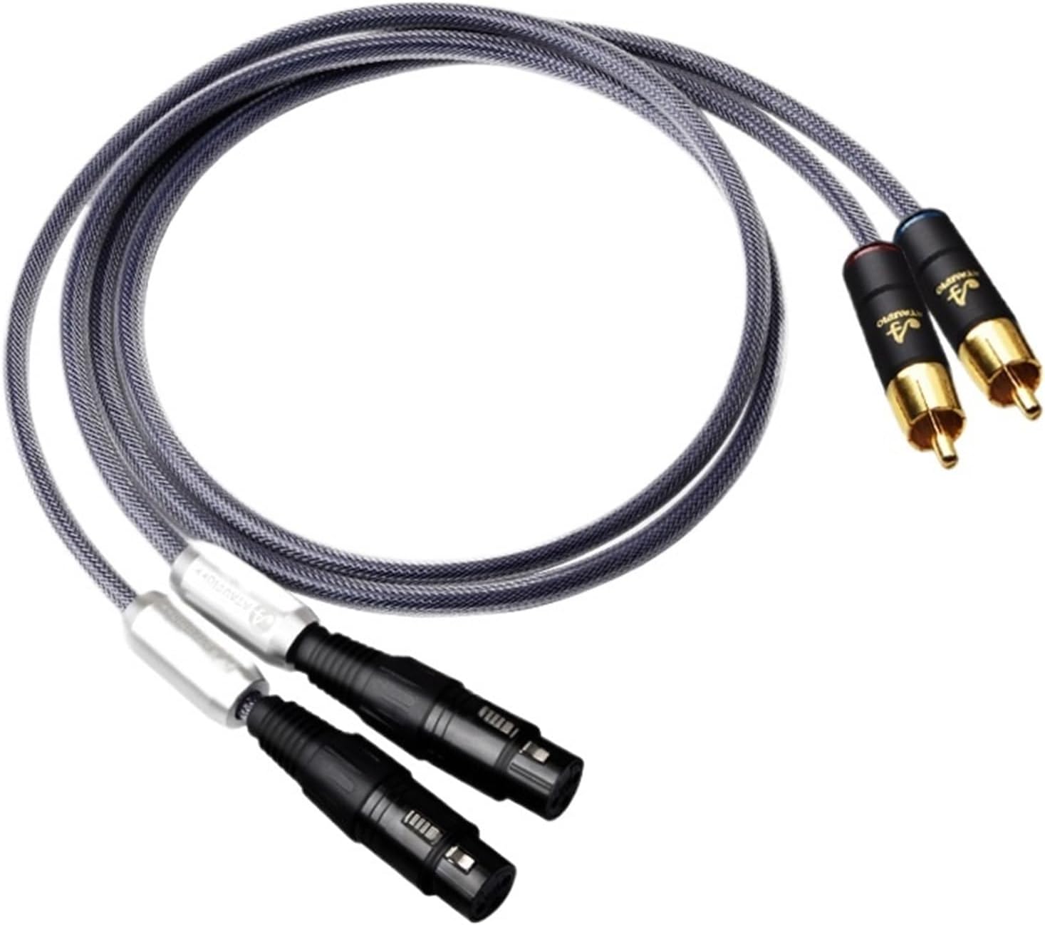 One Pair 2RCA to 2XLR Balanced Audio Cable Hi-end 8N OFC 2RCA Male to 2XLR Male&Female Interconnect Cable for Amplifier DAC(2rca to 2xlr Female,0.5m)