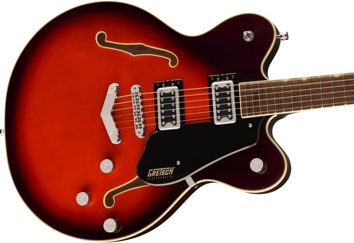 Gretsch G5622 Electromatic Center Block Double-Cut 6-String Right-Handed Electric Guitar with V-Stoptail Tailpiece (Claret Burst)