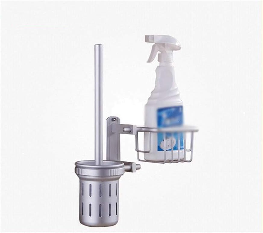 Slim Compact Toilet Bowl Brush and Holder for Bathroom Storage - Sturdy, Deep Cleaning