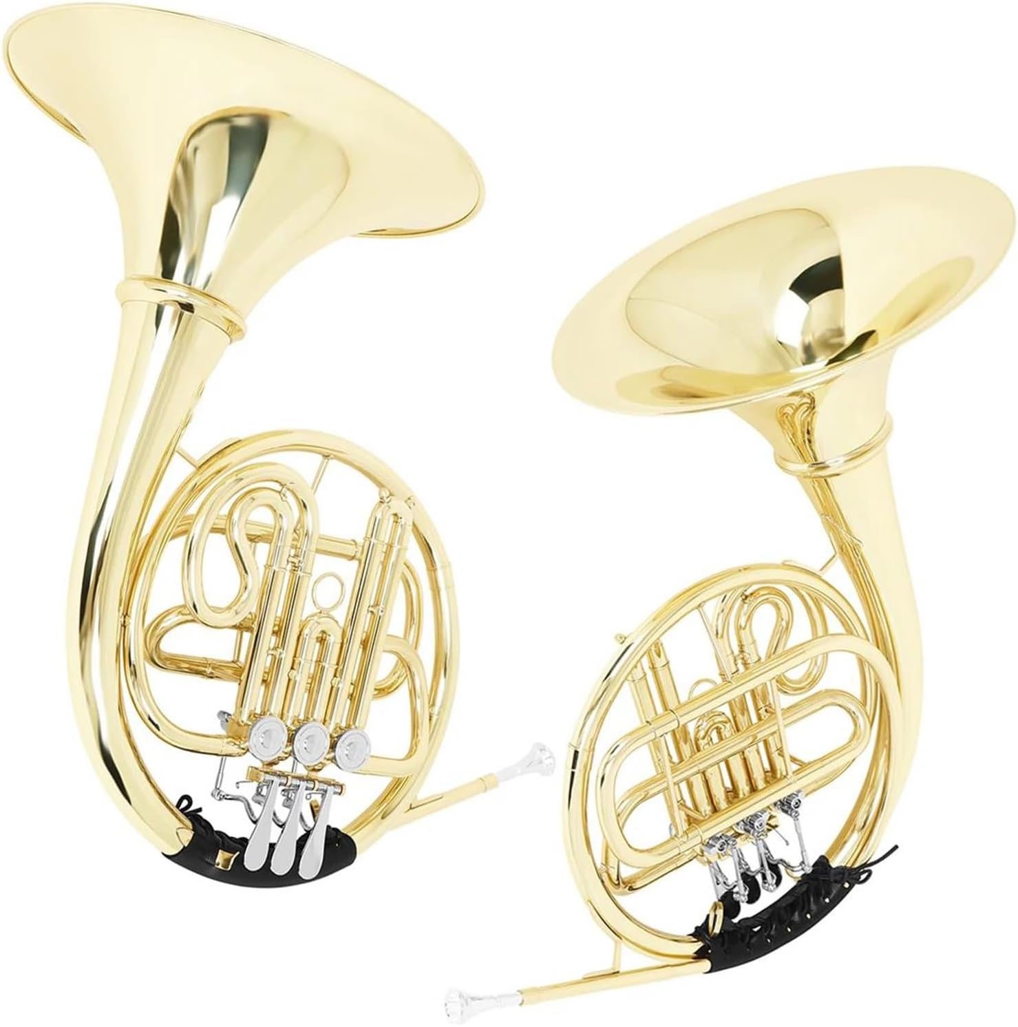 4 Key French Horn 3 Key Gold Plated French Horn Bb Split Double Row Brass Instrument With Box Mouthpiece Parts