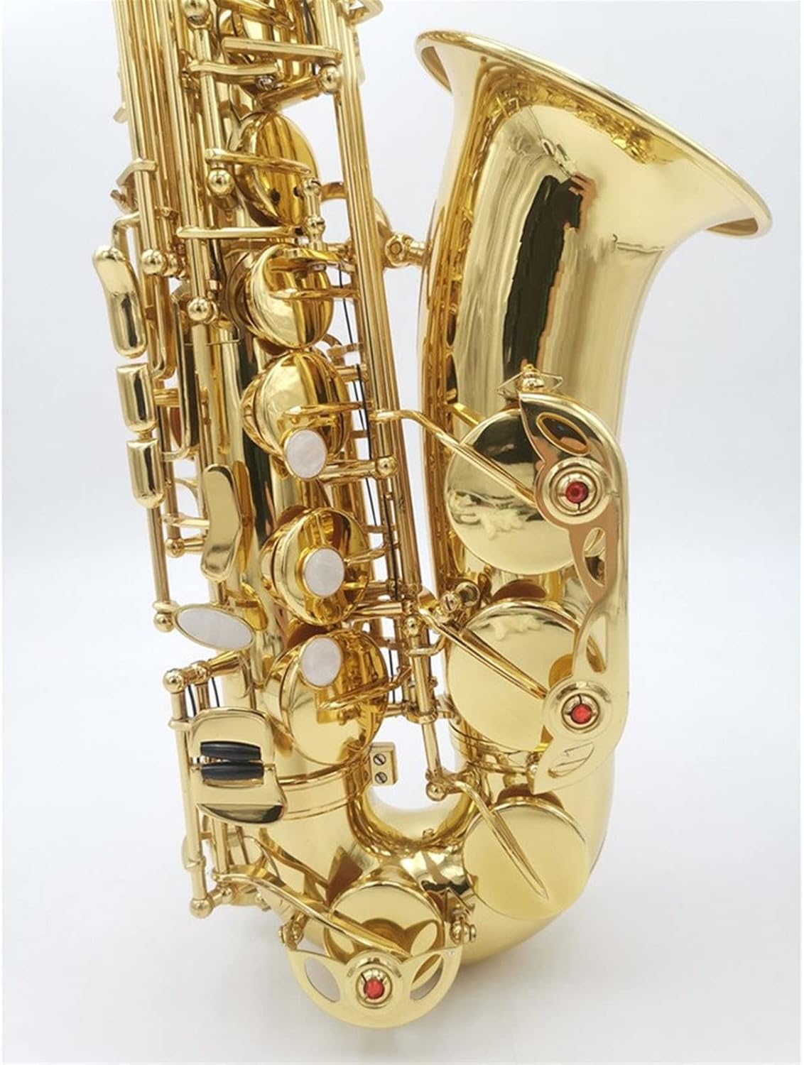 EB E-Flat Alto Saxophone Sax Shell Key Carve Pattern Woodwind Instrument with Case Other Accessories