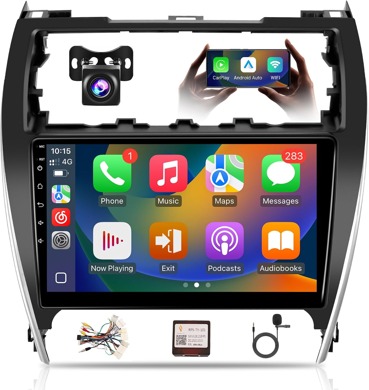 Leadfan Android Car Stereo Radio for Toyota Camry 2012 2013 2014 (for J.B.L Version) Upgrade, 10.1'' Screen Head Unit with Wireless Carplay Android Auto Bluetooth GPS Backup Camera