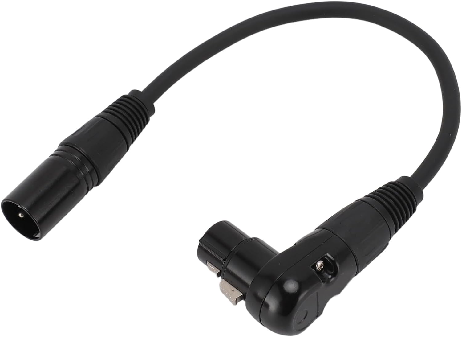 Microphone Extension Cable Adapter, 90° Female to Straight Male Cable with Self Locking Design, PVC 3 Pin Mic Connector for Speaker (1.8m/5.9ft) ()