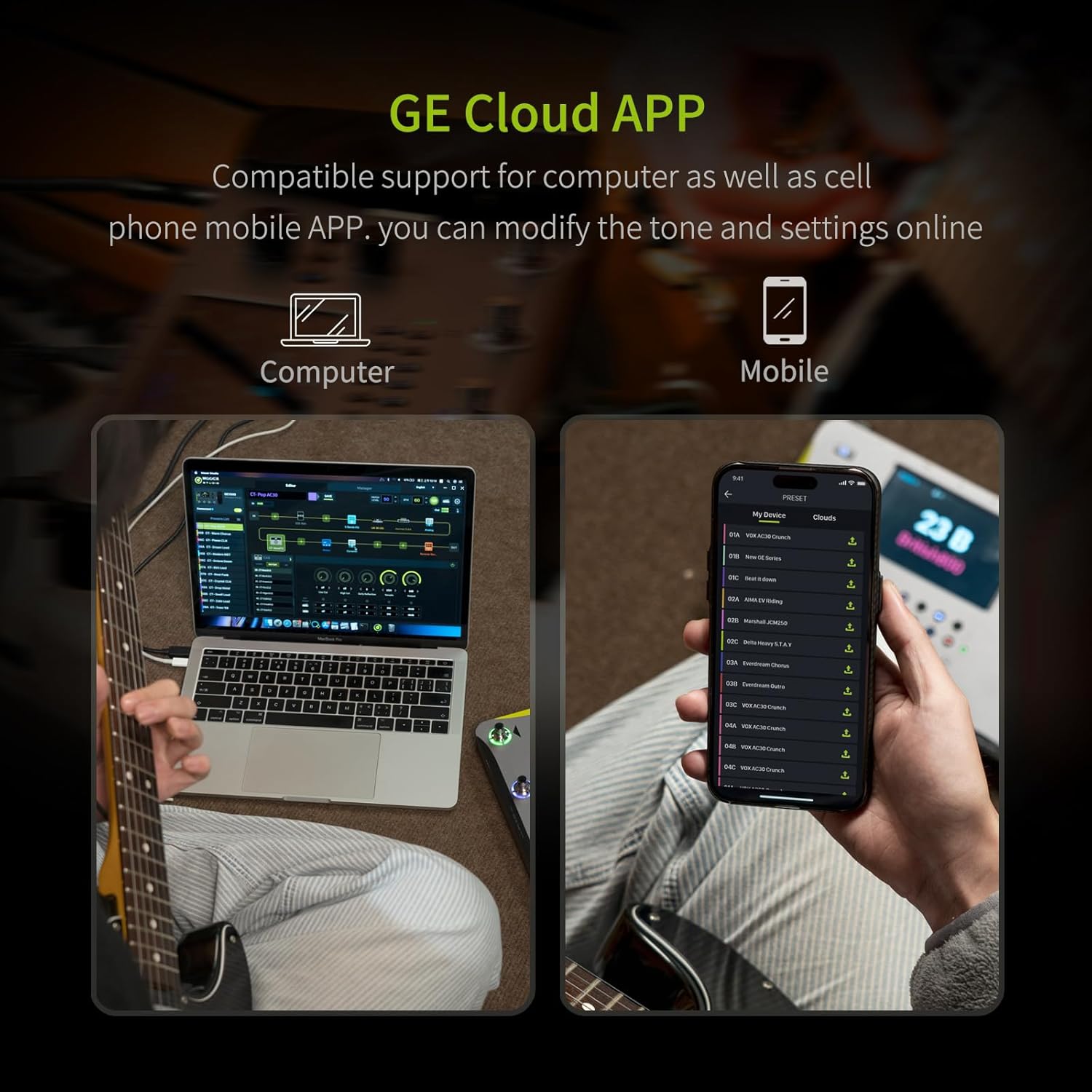 MOOER GE1000 Guitar Multieffects Pedal Processor WIth 5