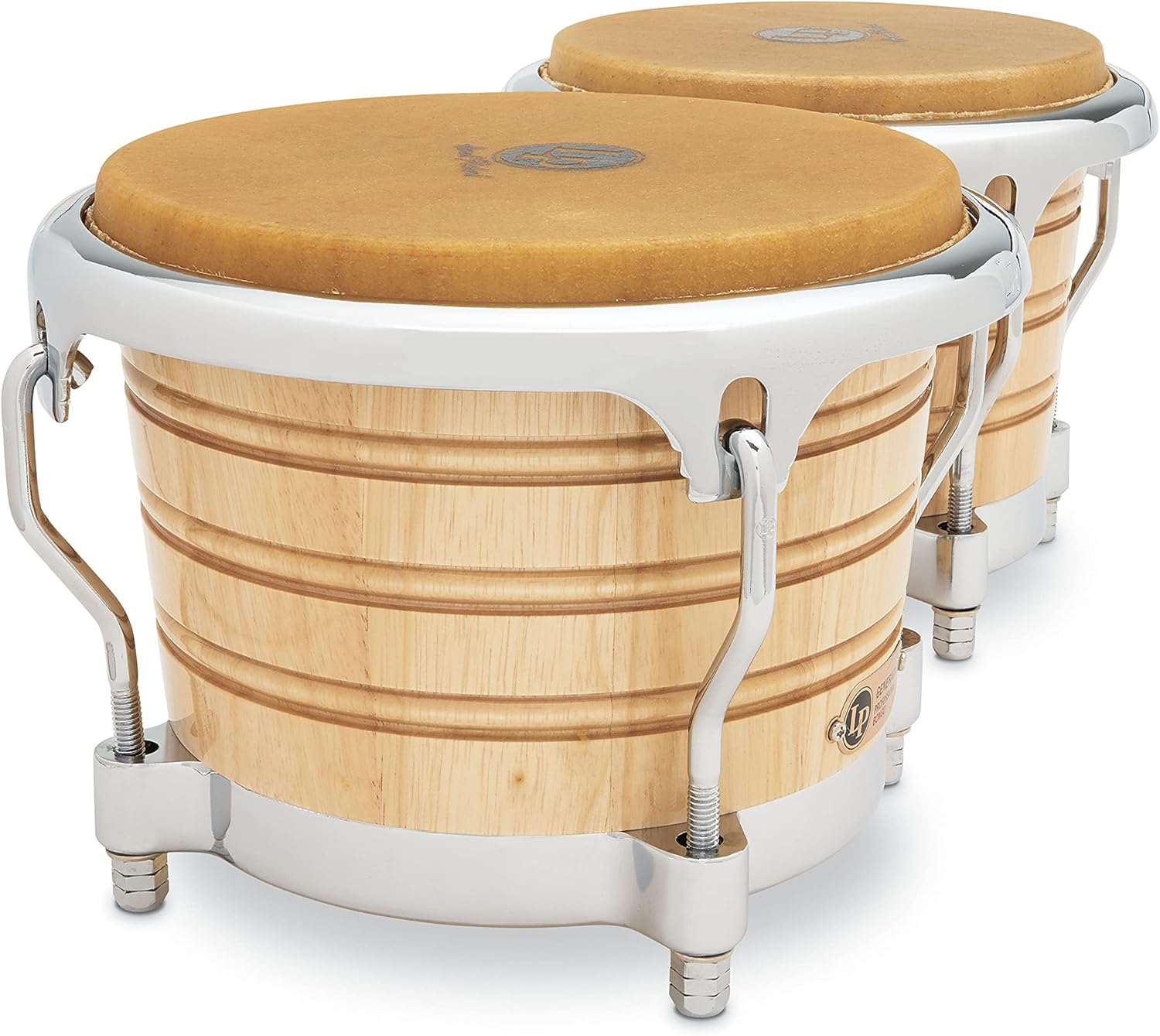 Latin Percussion LP Generation II® Bongos, Natural/Chrome