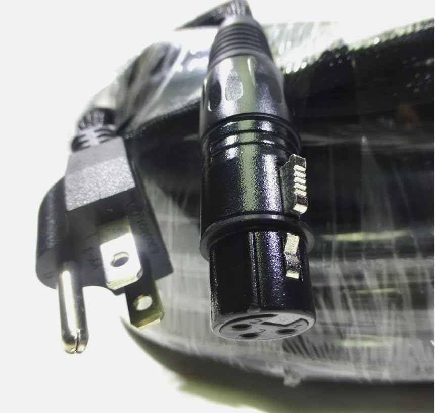 LASE 100 Ft Siamese Cable AC Power & XLR NEUTRIK Audio Cable for Power Speakers