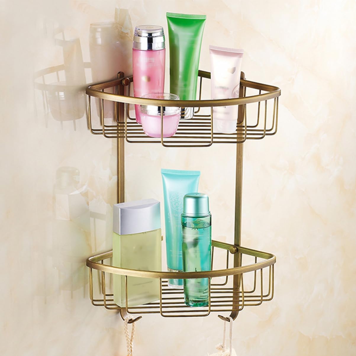 Cabilock wall mounted shelves for storage bathroom storage rack shower shower basket wall mount wall mount corner shelf European style