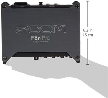 Zoom F8n Pro Professional Field Recorder/Mixer, Audio for Video, 32-bit/192 kHz Recording, 10 Channel Recorder, 8 XLR/TRS Inputs, Timecode, Ambisonics Mode, Battery Powered, Dual SD Card Slots