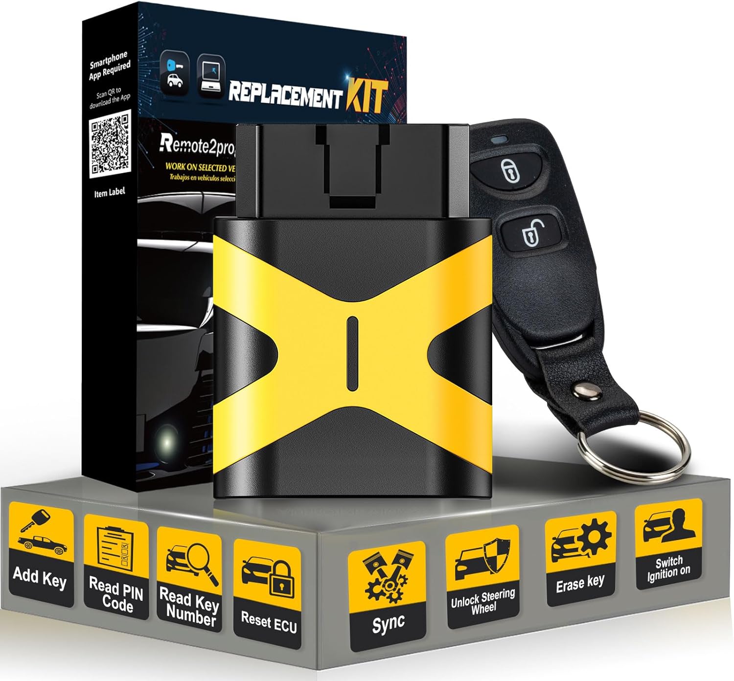 Self Programmable Car Key Fob and Keyless Entry Remote Replacement for 2005-2009 Hyundai Tucson with FCC: OSLOKA-320T (3 BUTTON/OSLOKA-320T)