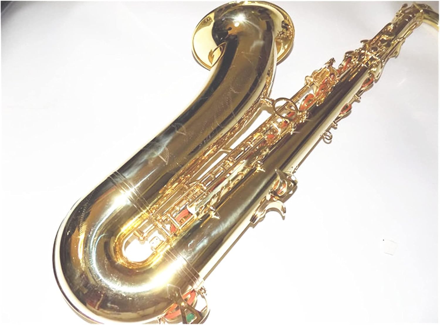Professional Bb Tenor Saxophone with Case for Wind Musical Instruments Brass Yellow Professional Saxs Saxophone Straight