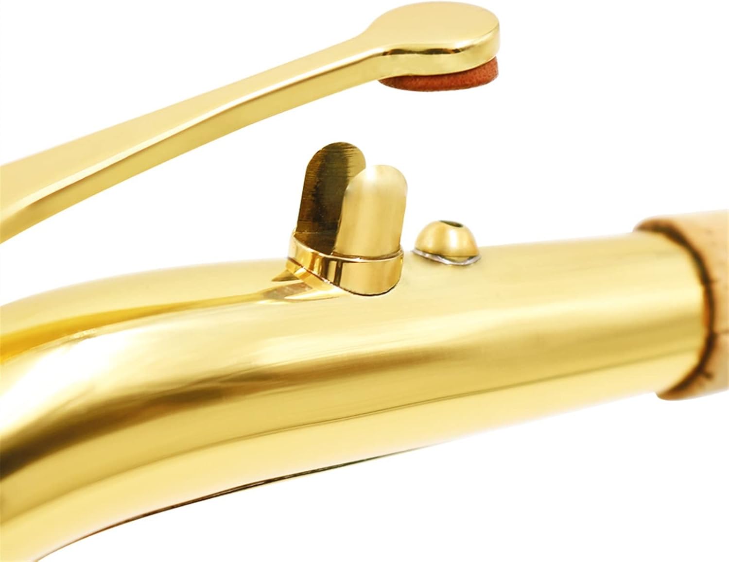 Saxophone Parts Alto Saxophone Neck Woodwind Instrument Accessories Golden Brass Bend Neck for Alto Sax Parts