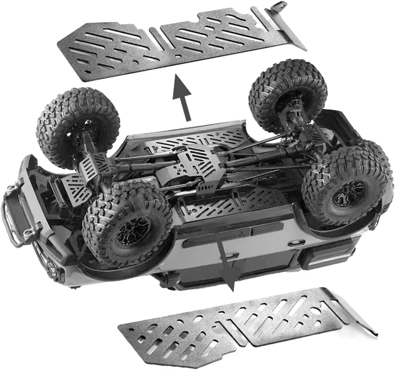 RC Crawlers Components For Traxxas For TRX4 Sport 1/10 Body For Defender RC Chassis Armor Set Car Stainless Steel Skid Plate Replacement Parts Decoration Accessories(Size 7PCS)