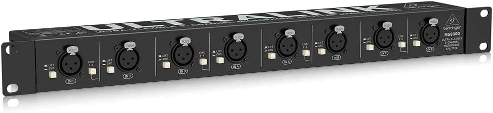 Behringer ULTRALINK MS8000 Ultra-Flexible 8 Channel Microphone Splitter