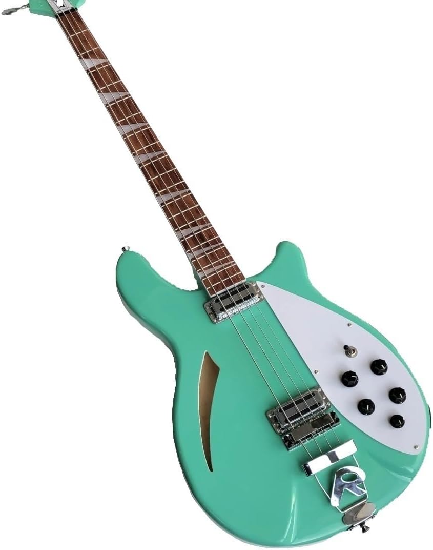 Blue Semi-Hollow Electric Bass Guitar - 4-String - 20 Frets
