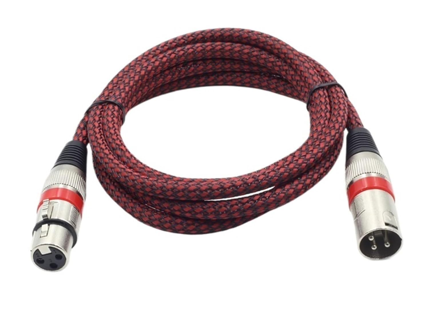 XLR Microphone Cable XLR to XLR Male to Female Mixer Amplifier Audio Line Professional Customization(Red Black,5m)