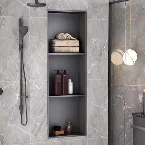 Shower Niche, Recessed Shower Cabinet WallMounted Stainless Steel Caddy Inwall Shampoo Storage Box Bathroom Organizer Cream Finish 900x280x125mmReplacement Solution