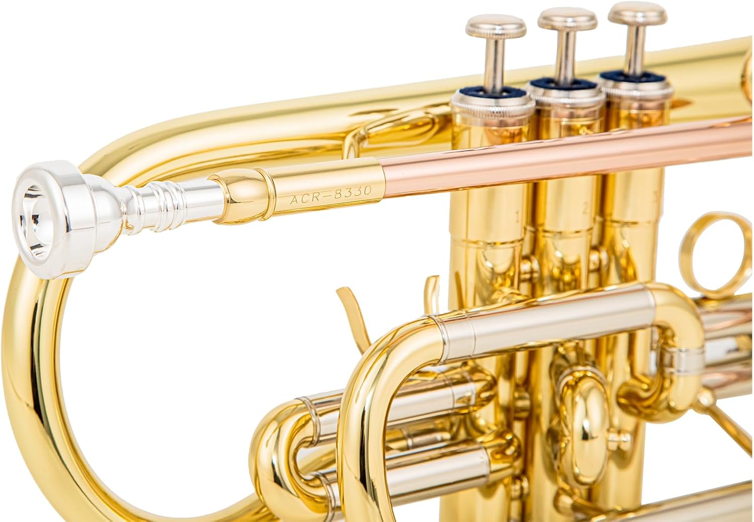 aurousus bb cornet acr 8330 for beginners intermediate players stainless steel valves ml bore gold brass leadpipe 120mm bell lacquered lightweight durable